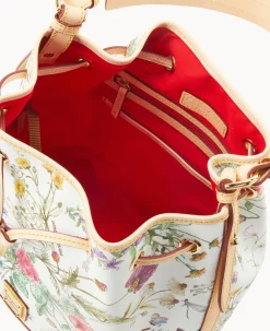 Dooney & Bourke Spring Style|Ready For the Getaway<Botanical Collection Drawstring White