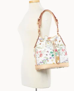 Dooney & Bourke Spring Style|Ready For the Getaway<Botanical Collection Drawstring White