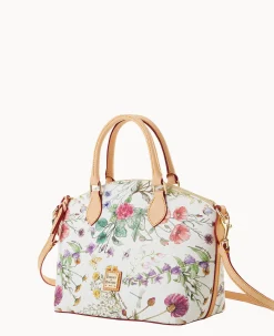 Dooney & Bourke Spring Style|Printed Fabric<Botanical Collection Geena Satchel White