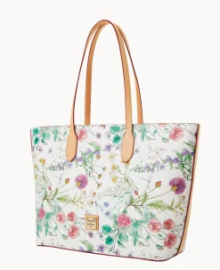 Dooney & Bourke Spring Style|Fresh Florals<Botanical Collection Large Tote White