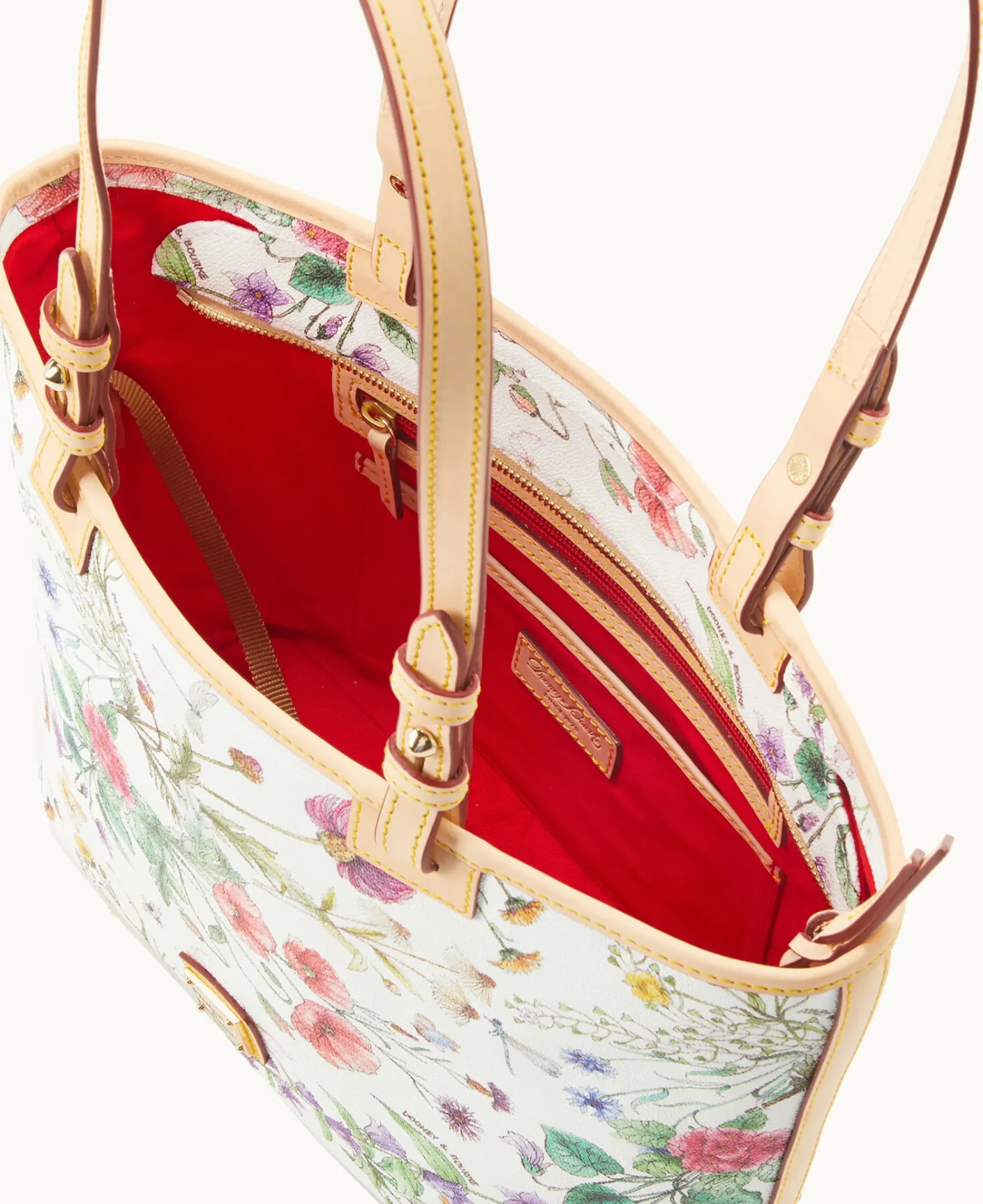 Dooney & Bourke Spring Style|Ready For the Getaway<Botanical Collection Small Leisure Shopper White