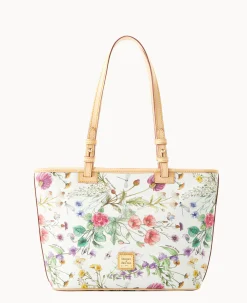 Dooney & Bourke Spring Style|Ready For the Getaway<Botanical Collection Small Leisure Shopper White