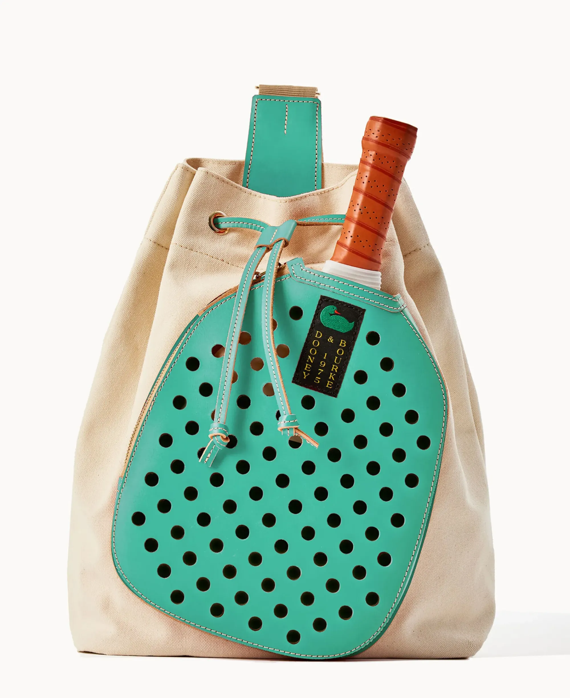 Dooney & Bourke The Canvas Collection|Spring Style<Canvas Pickleball Sling Natural Aqua