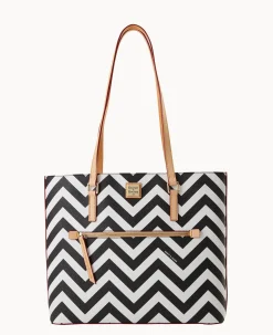 Dooney & Bourke The Chevron Collection|Spring Style<Chevron Large Shopper Black