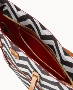 Dooney & Bourke The Chevron Collection|Spring Style<Chevron Large Shopper Black