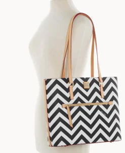 Dooney & Bourke The Chevron Collection|Spring Style<Chevron Large Shopper Black