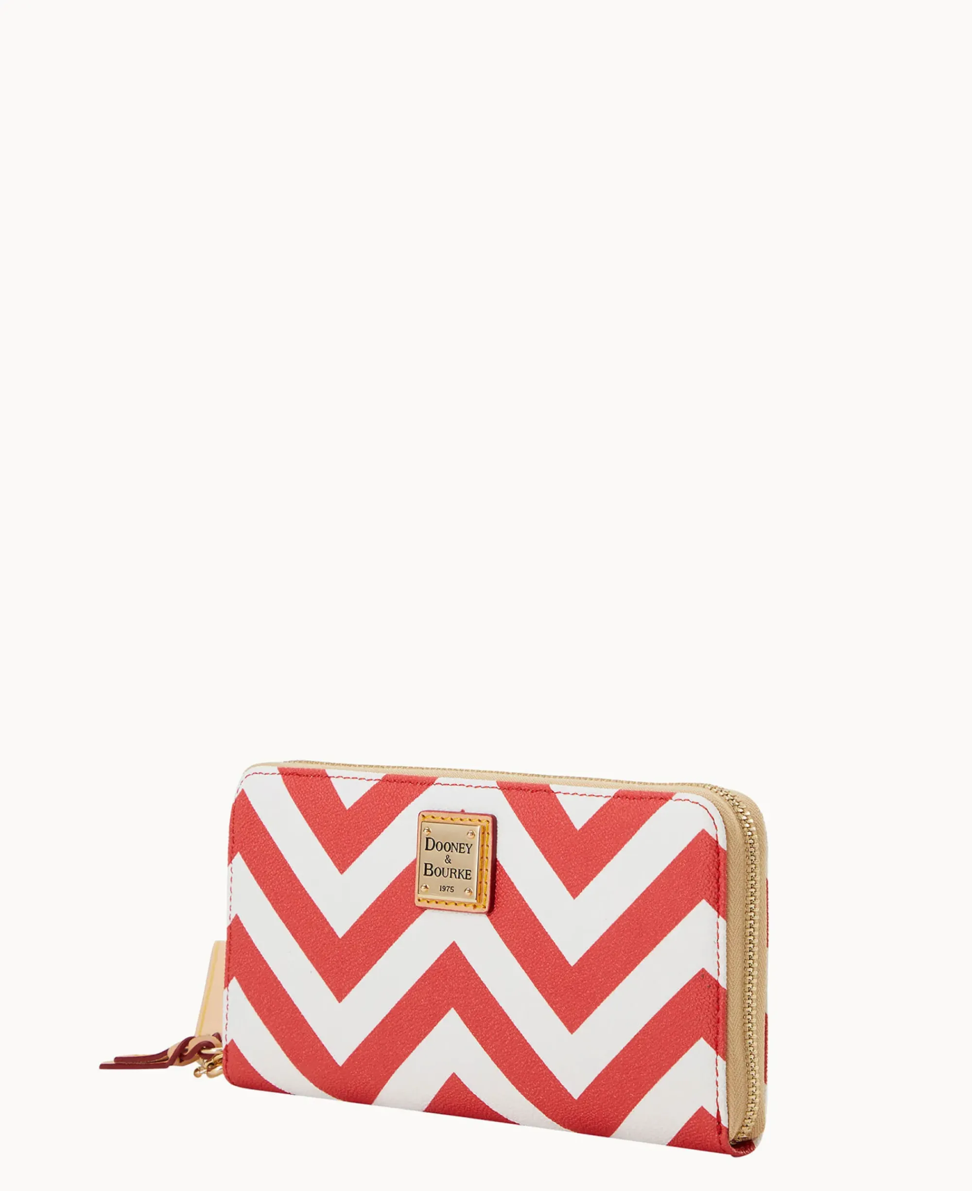 Dooney & Bourke The Chevron Collection|Grab and Go<Chevron Large Zip Around Wallet Red