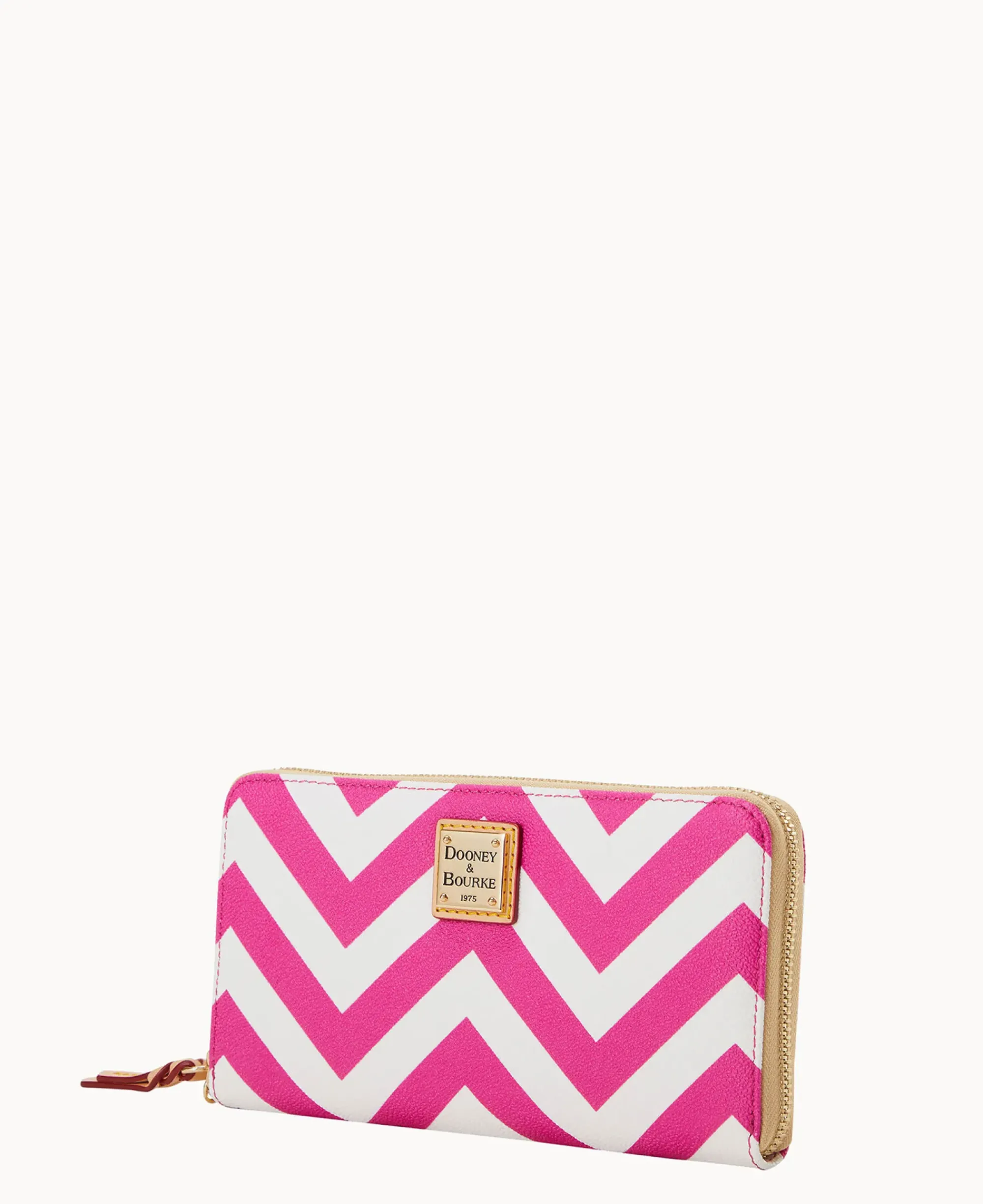 Dooney & Bourke The Chevron Collection|Grab and Go<Chevron Large Zip Around Wallet Fuchsia