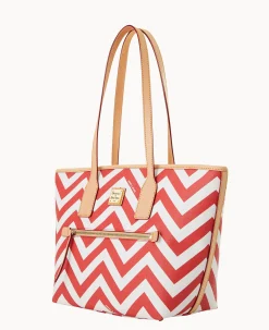 Dooney & Bourke The Chevron Collection|Spring Style<Chevron Small Tote Red