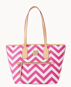 Dooney & Bourke The Chevron Collection|Spring Style<Chevron Small Tote Fuchsia