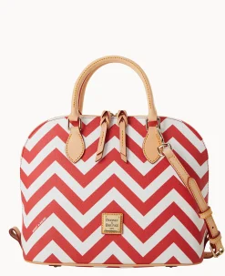 Dooney & Bourke The Chevron Collection|Spring Style<Chevron Zip Zip Satchel Red