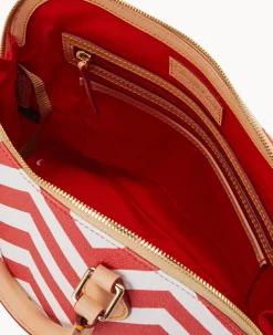 Dooney & Bourke The Chevron Collection|Spring Style<Chevron Zip Zip Satchel Red