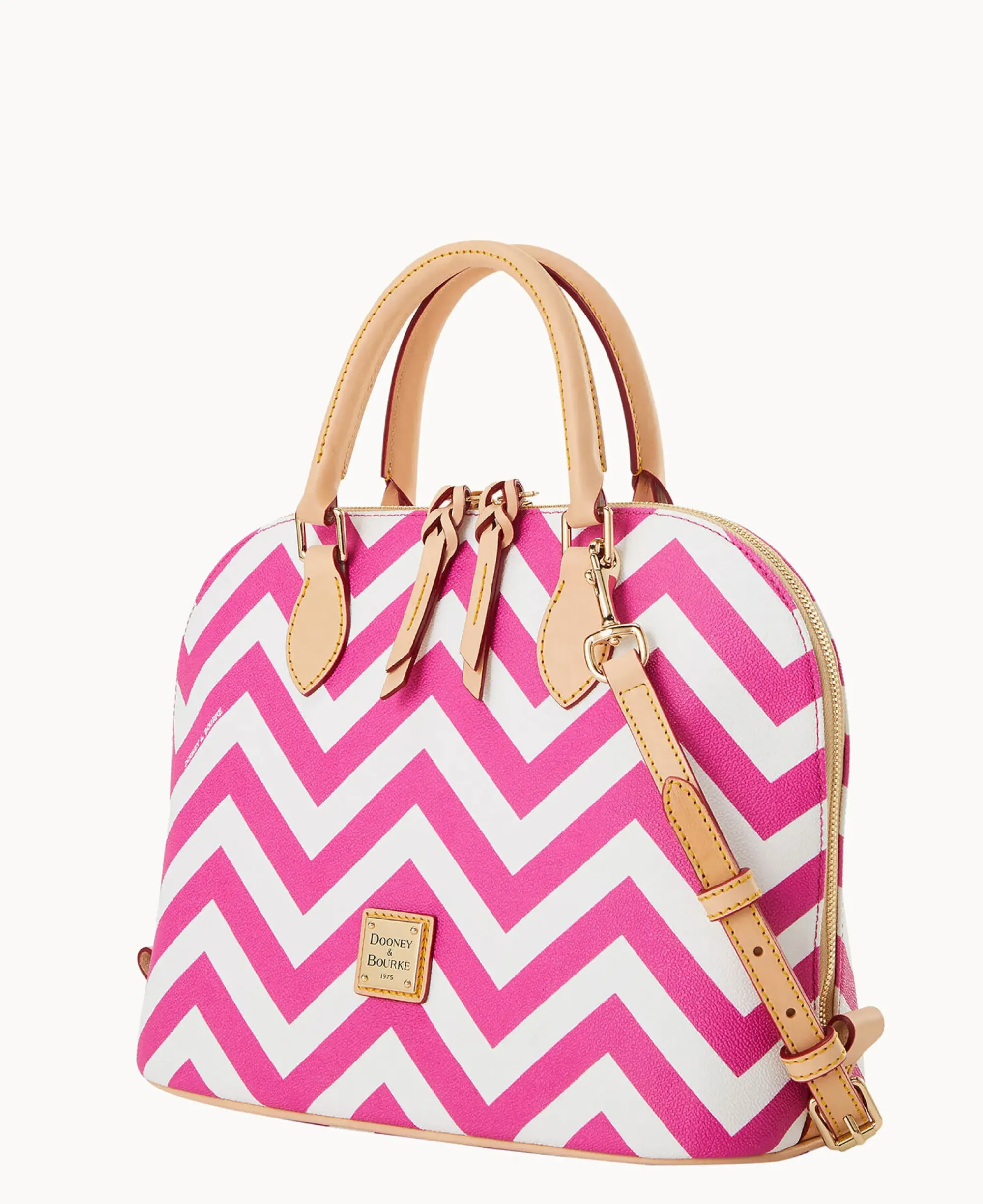 Dooney & Bourke The Chevron Collection|Spring Style<Chevron Zip Zip Satchel Fuchsia