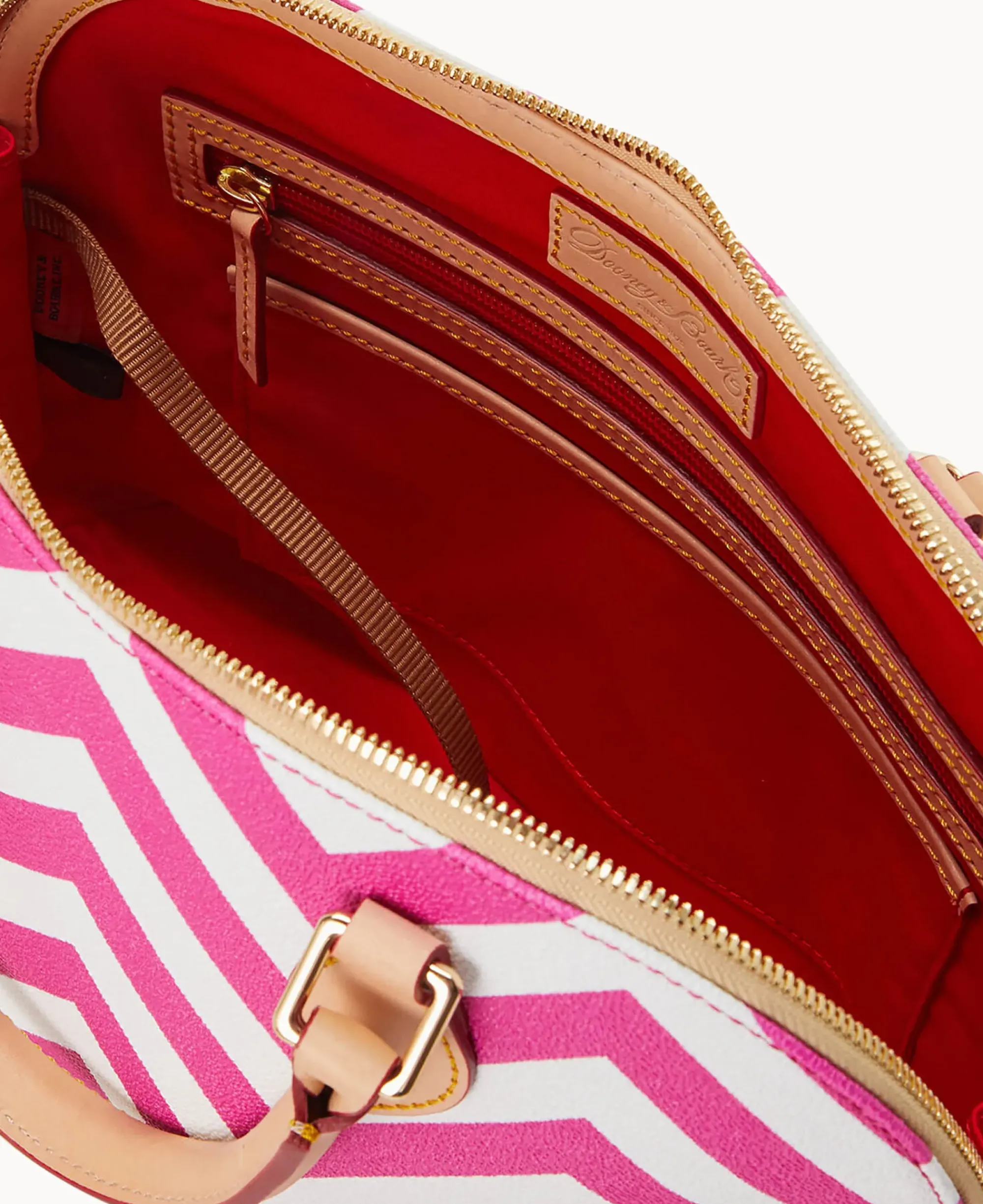 Dooney & Bourke The Chevron Collection|Spring Style<Chevron Zip Zip Satchel Fuchsia