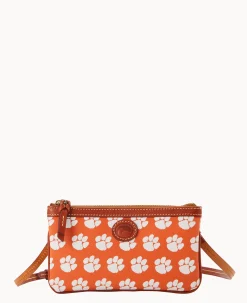 Dooney & Bourke Game Day Ready|Printed Fabric<Collegiate University Large Slim Crossbody Clemson