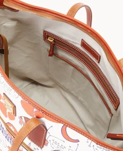 Dooney & Bourke Game Day Ready|Printed Fabric<Collegiate University Tote CLEMSON