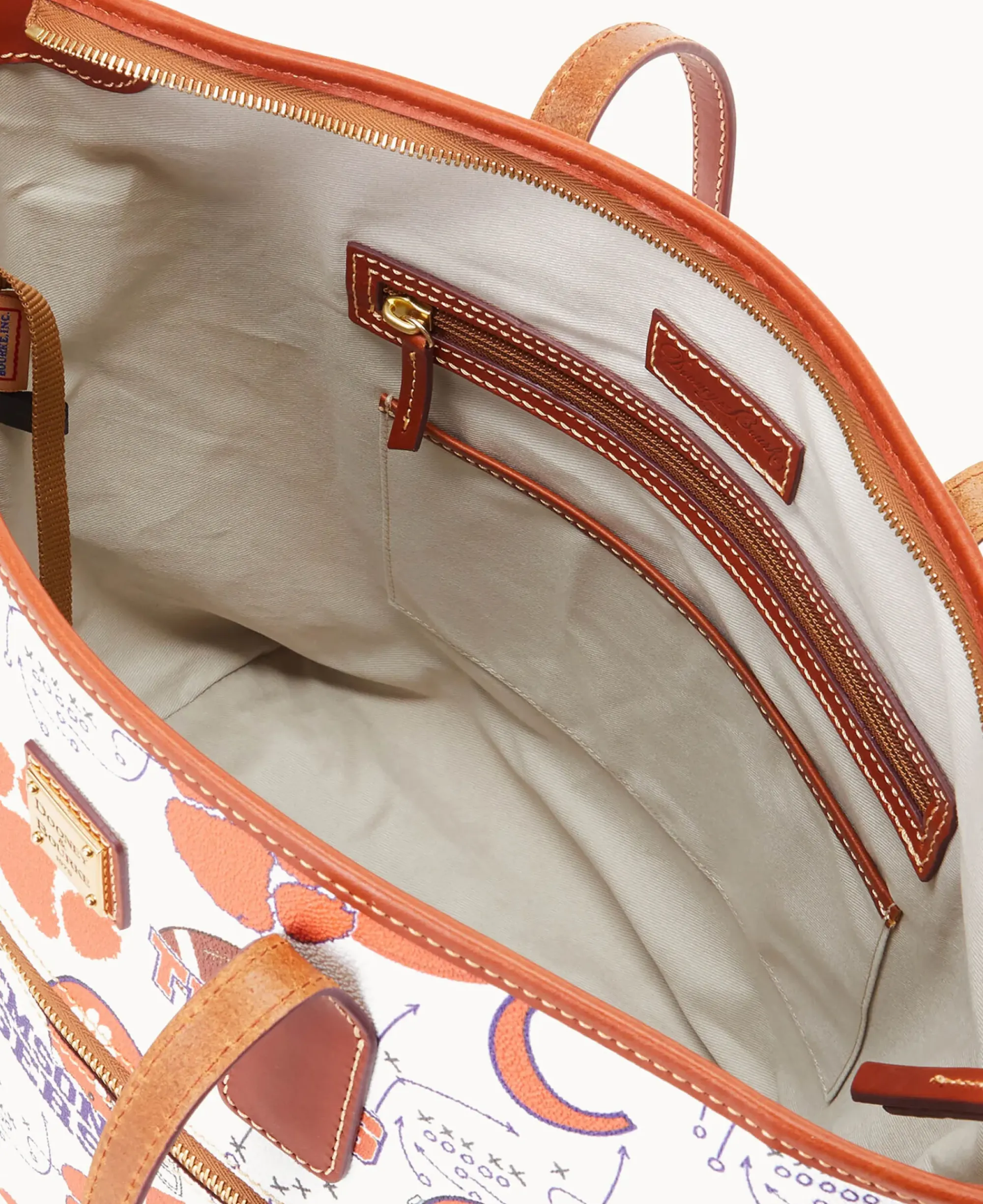 Dooney & Bourke Game Day Ready|Printed Fabric<Collegiate University Tote CLEMSON