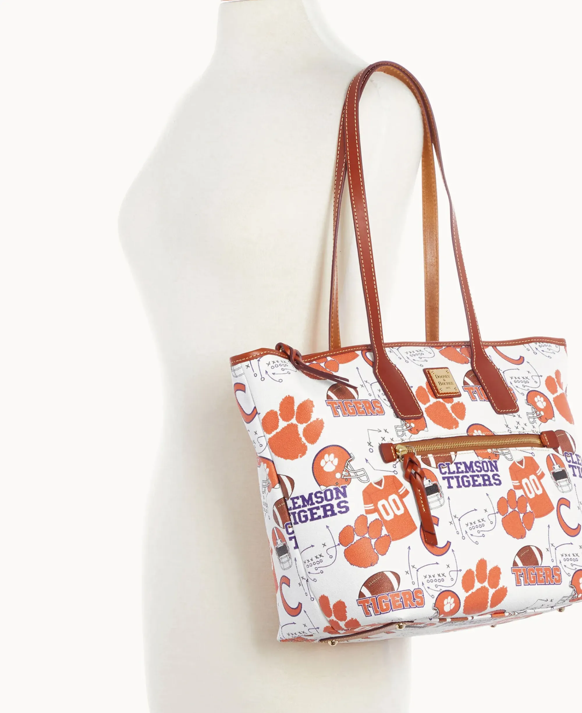 Dooney & Bourke Game Day Ready|Printed Fabric<Collegiate University Tote CLEMSON