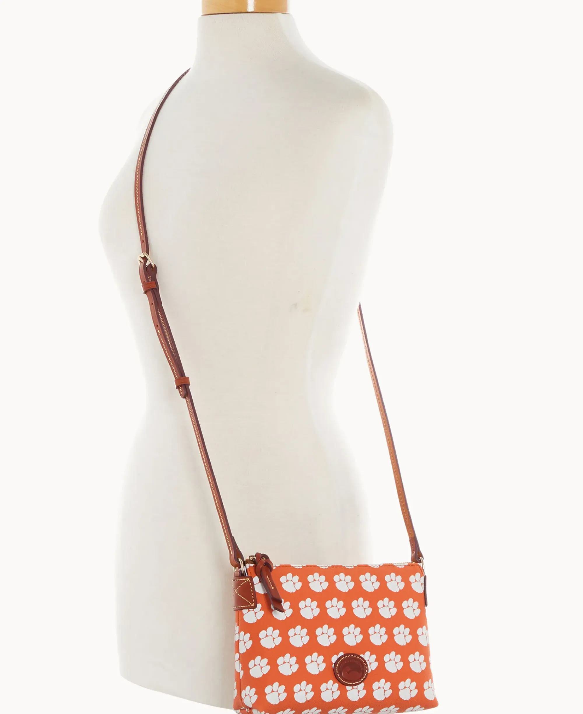 Dooney & Bourke Game Day Ready|Printed Fabric<Collegiate University Crossbody Pouchette Clemson