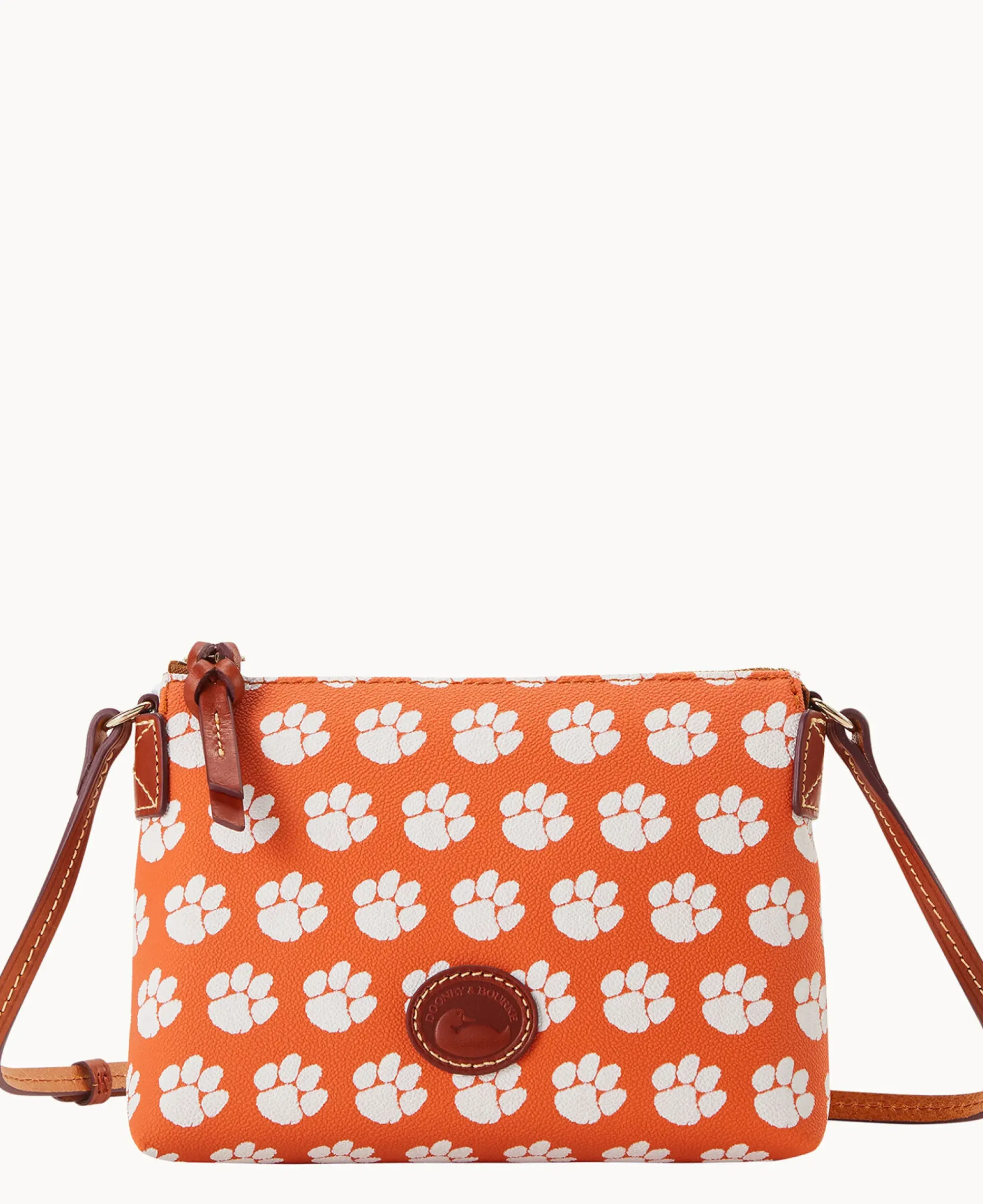 Dooney & Bourke Game Day Ready|Printed Fabric<Collegiate University Crossbody Pouchette Clemson