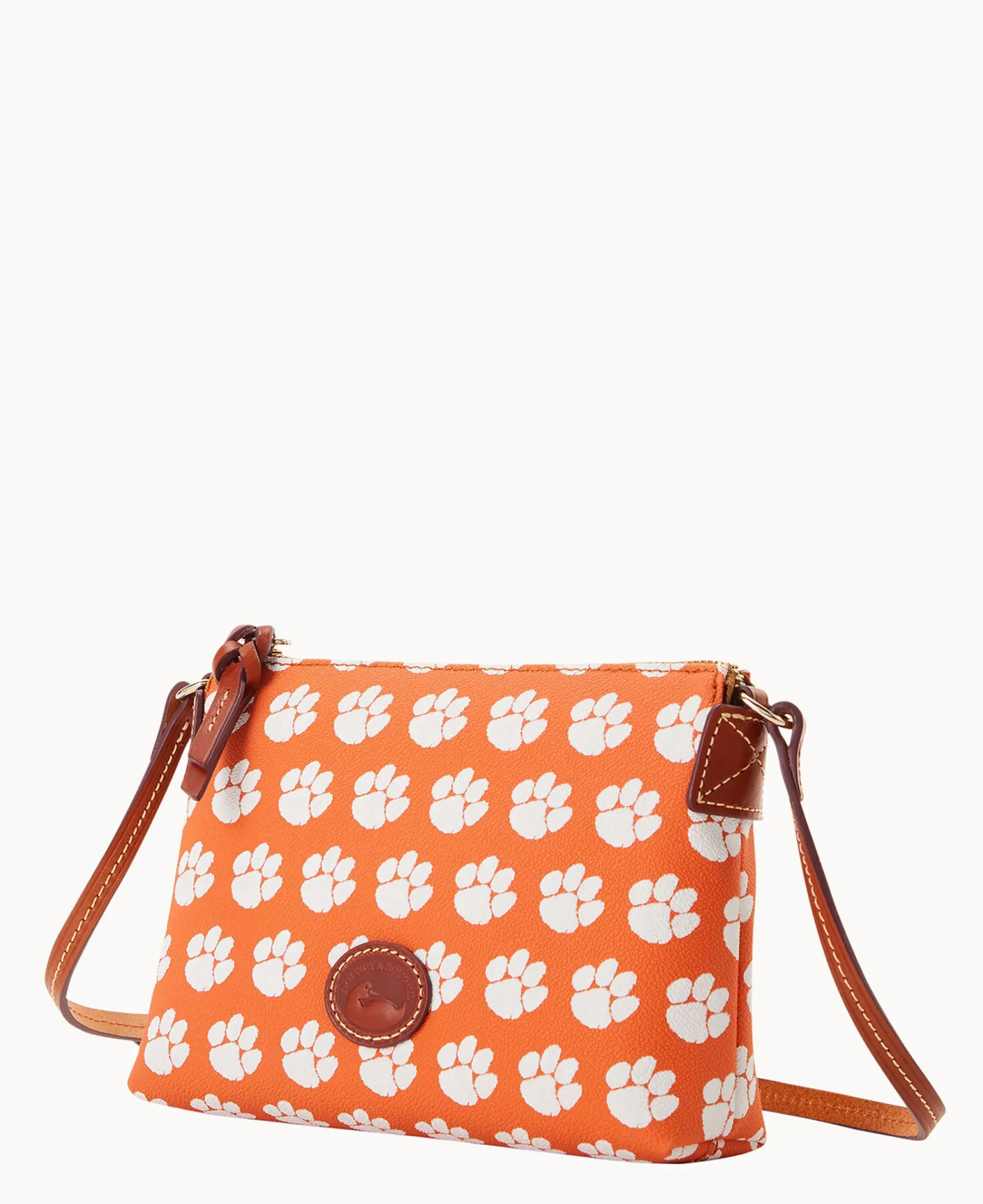 Dooney & Bourke Game Day Ready|Printed Fabric<Collegiate University Crossbody Pouchette Clemson
