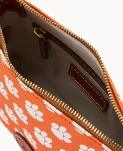 Dooney & Bourke Game Day Ready|Printed Fabric<Collegiate University Crossbody Pouchette Clemson
