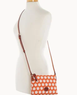 Dooney & Bourke Game Day Ready|Printed Fabric<Collegiate University Crossbody Pouchette Clemson
