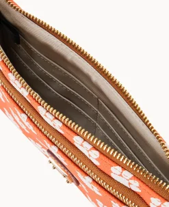 Dooney & Bourke Grab and Go|Wristlets<Collegiate Double Zip Wristlet Clemson University