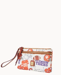 Dooney & Bourke Grab and Go|Wristlets<Collegiate Double Zip Wristlet Clemson University