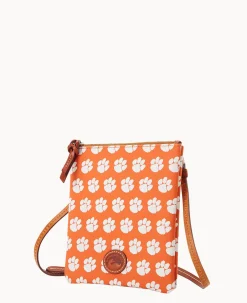 Dooney & Bourke Game Day Ready|Printed Fabric<Collegiate University North South Top Zip Crossbody Clemson
