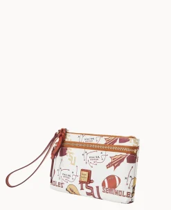 Dooney & Bourke Grab and Go|Wristlets<Collegiate Florida State Double Zip Wristlet Florida State University