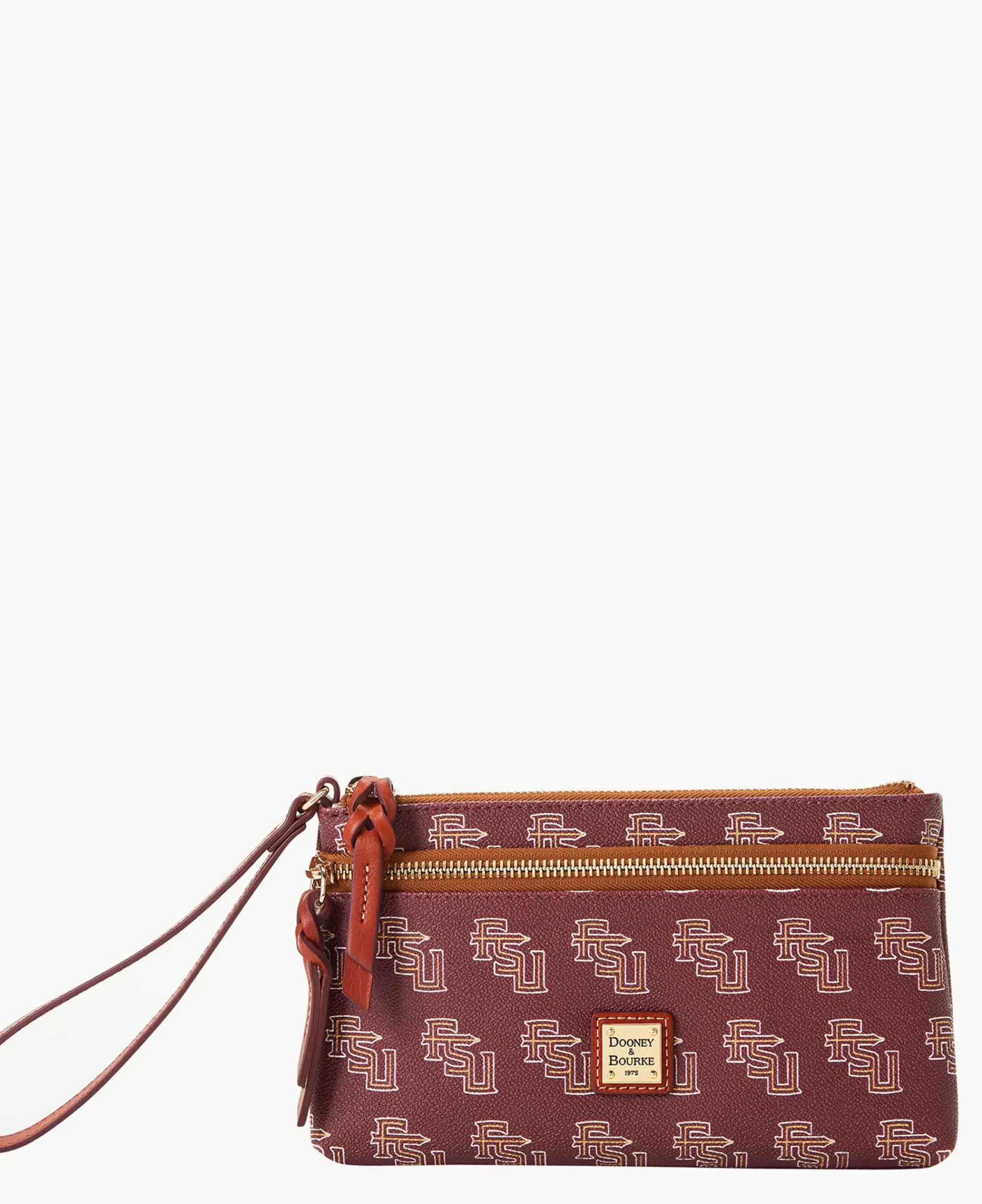 Dooney & Bourke Grab and Go|Wristlets<Collegiate Florida State Double Zip Wristlet Florida State University