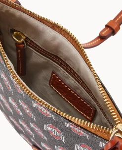 Dooney & Bourke Game Day Ready|Printed Fabric<Collegiate University North South Top Zip Crossbody Ohio State