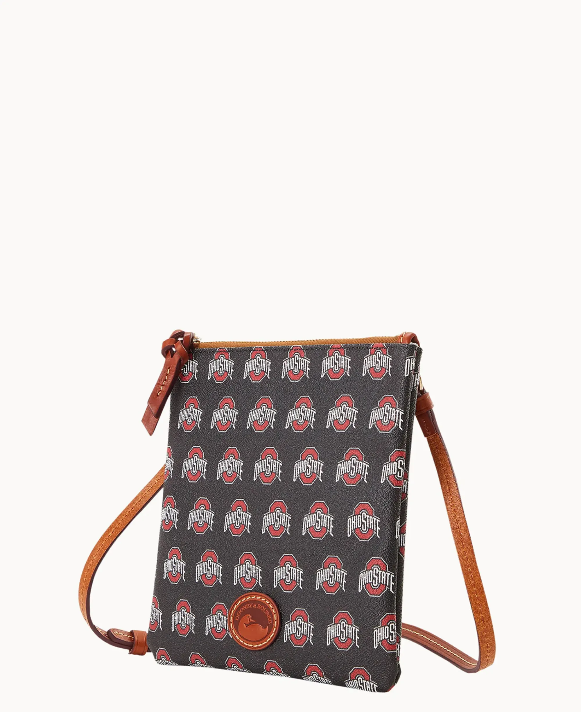 Dooney & Bourke Game Day Ready|Printed Fabric<Collegiate University North South Top Zip Crossbody Ohio State