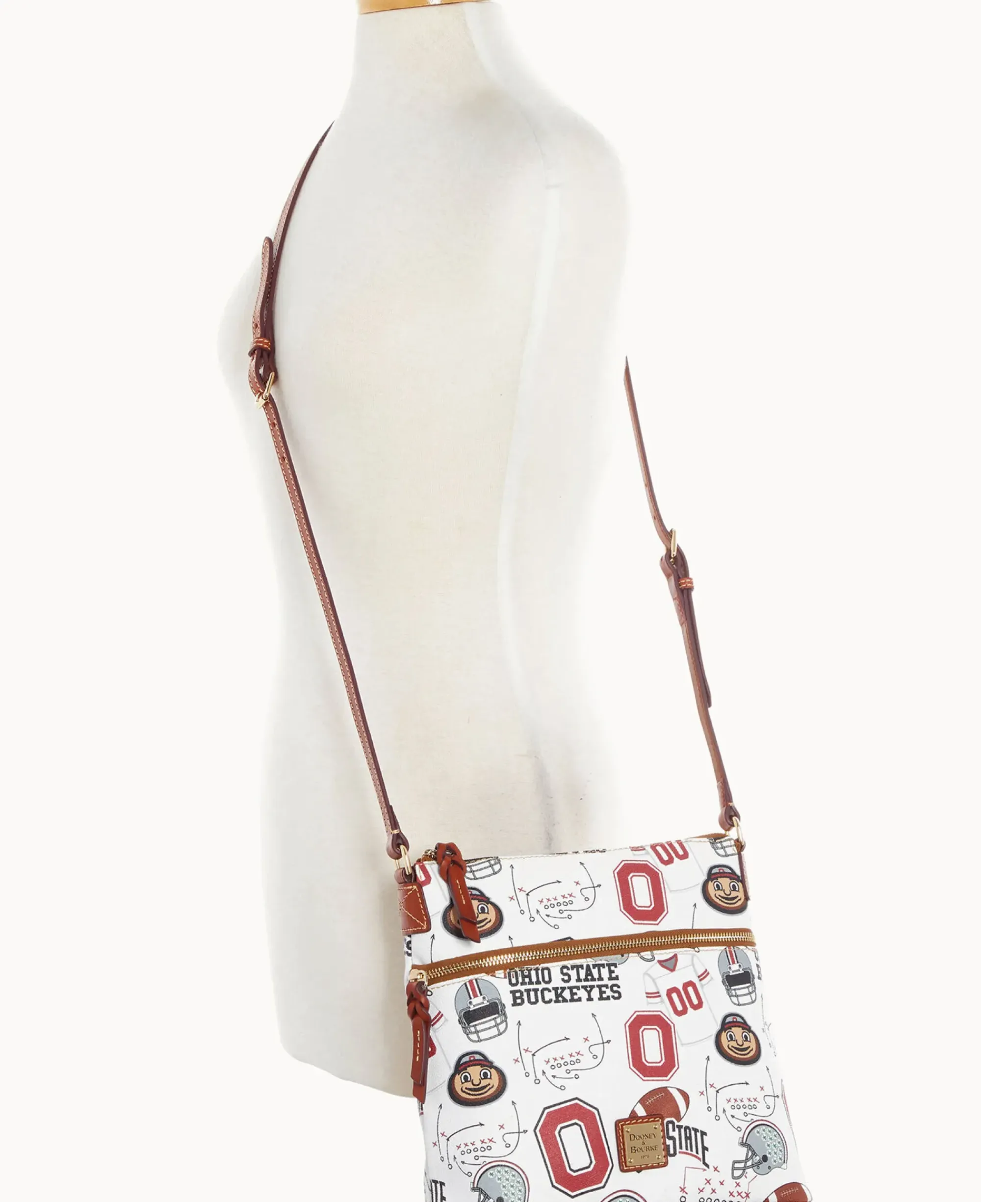 Dooney & Bourke Game Day Ready|Printed Fabric<Collegiate University Crossbody OHIO STATE