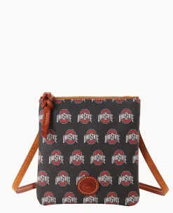 Dooney & Bourke Game Day Ready|Printed Fabric<Collegiate University Small North South Top Zip Crossbody Ohio State