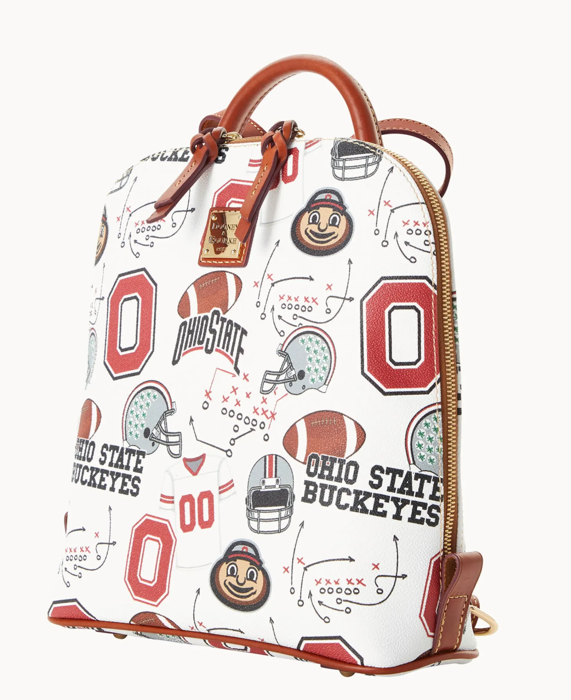 Dooney & Bourke Game Day Ready|Printed Fabric<Collegiate University Zip Pod Backpack Ohio State