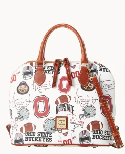 Dooney & Bourke Game Day Ready|Printed Fabric<Collegiate University Zip Zip Satchel OHIO STATE