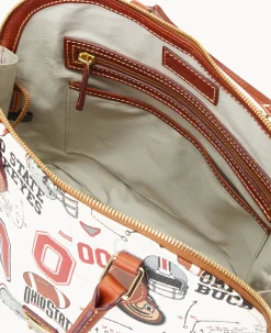 Dooney & Bourke Game Day Ready|Printed Fabric<Collegiate University Zip Zip Satchel OHIO STATE