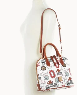 Dooney & Bourke Game Day Ready|Printed Fabric<Collegiate University Zip Zip Satchel OHIO STATE