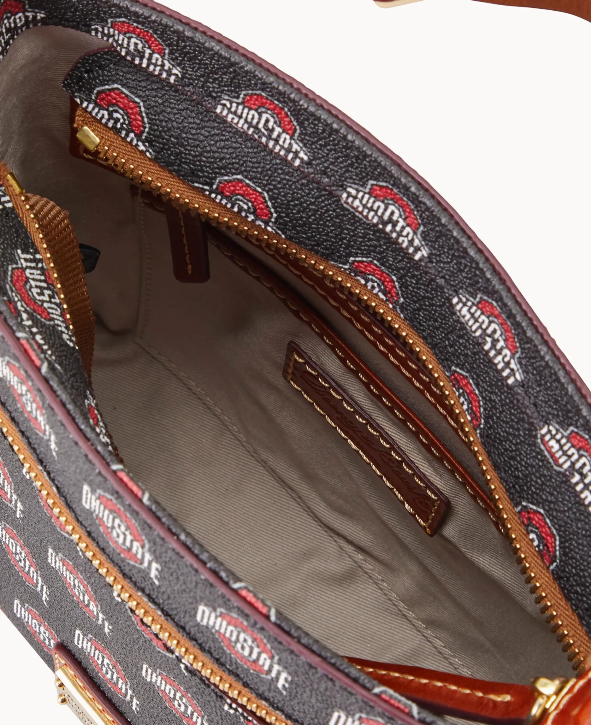 Dooney & Bourke Game Day Ready|Printed Fabric<Collegiate University Small Zip Crossbody OHIO STATE