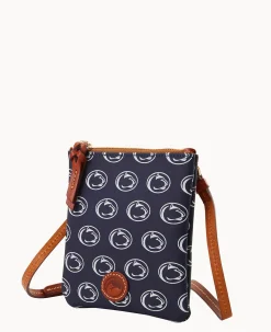 Dooney & Bourke Game Day Ready|Printed Fabric<Collegiate University Small North South Top Zip Crossbody Penn State