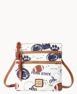 Dooney & Bourke Game Day Ready|Printed Fabric<Collegiate University N S Triple Zip Crossbody PENN STATE
