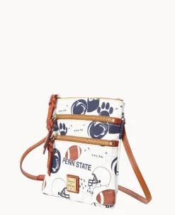 Dooney & Bourke Game Day Ready|Printed Fabric<Collegiate University N S Triple Zip Crossbody PENN STATE