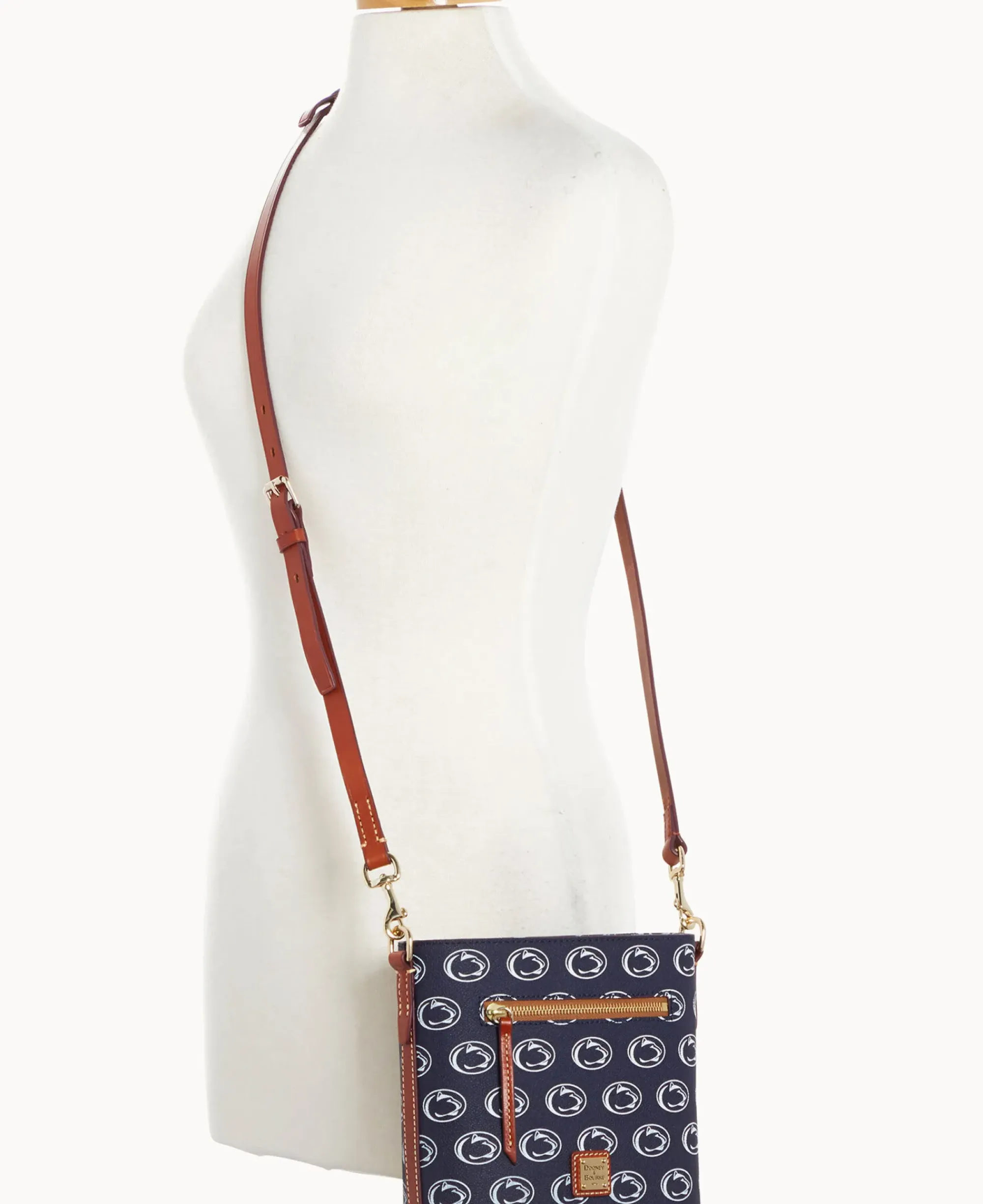 Dooney & Bourke Game Day Ready|Printed Fabric<Collegiate University Small Zip Crossbody PENN STATE