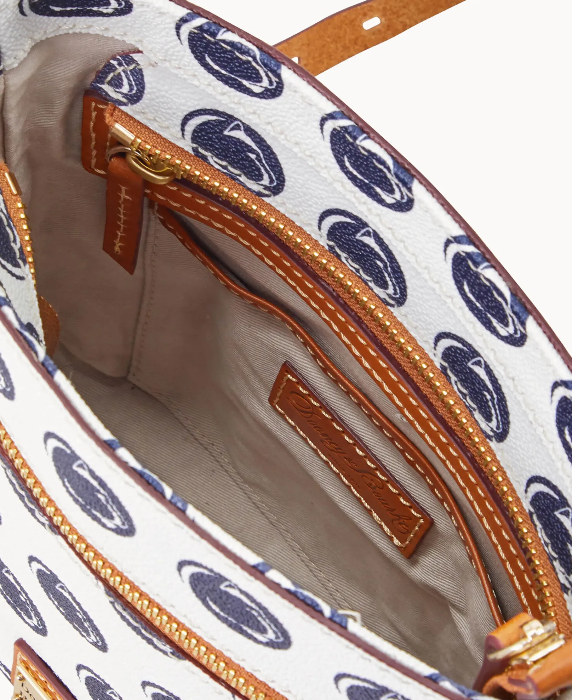 Dooney & Bourke Game Day Ready|Printed Fabric<Collegiate University Small Zip Crossbody PENN STATE
