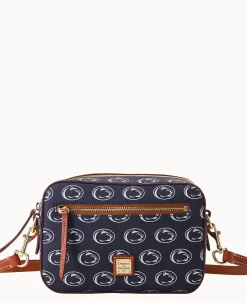Dooney & Bourke Game Day Ready|Printed Fabric<Collegiate University Camera Zip Crossbody PENN STATE