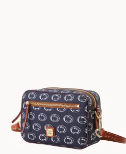 Dooney & Bourke Game Day Ready|Printed Fabric<Collegiate University Camera Zip Crossbody PENN STATE