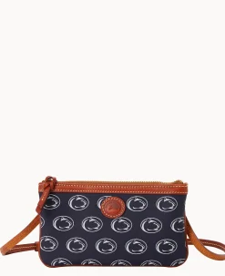 Dooney & Bourke Game Day Ready|Printed Fabric<Collegiate University Large Slim Crossbody Penn State
