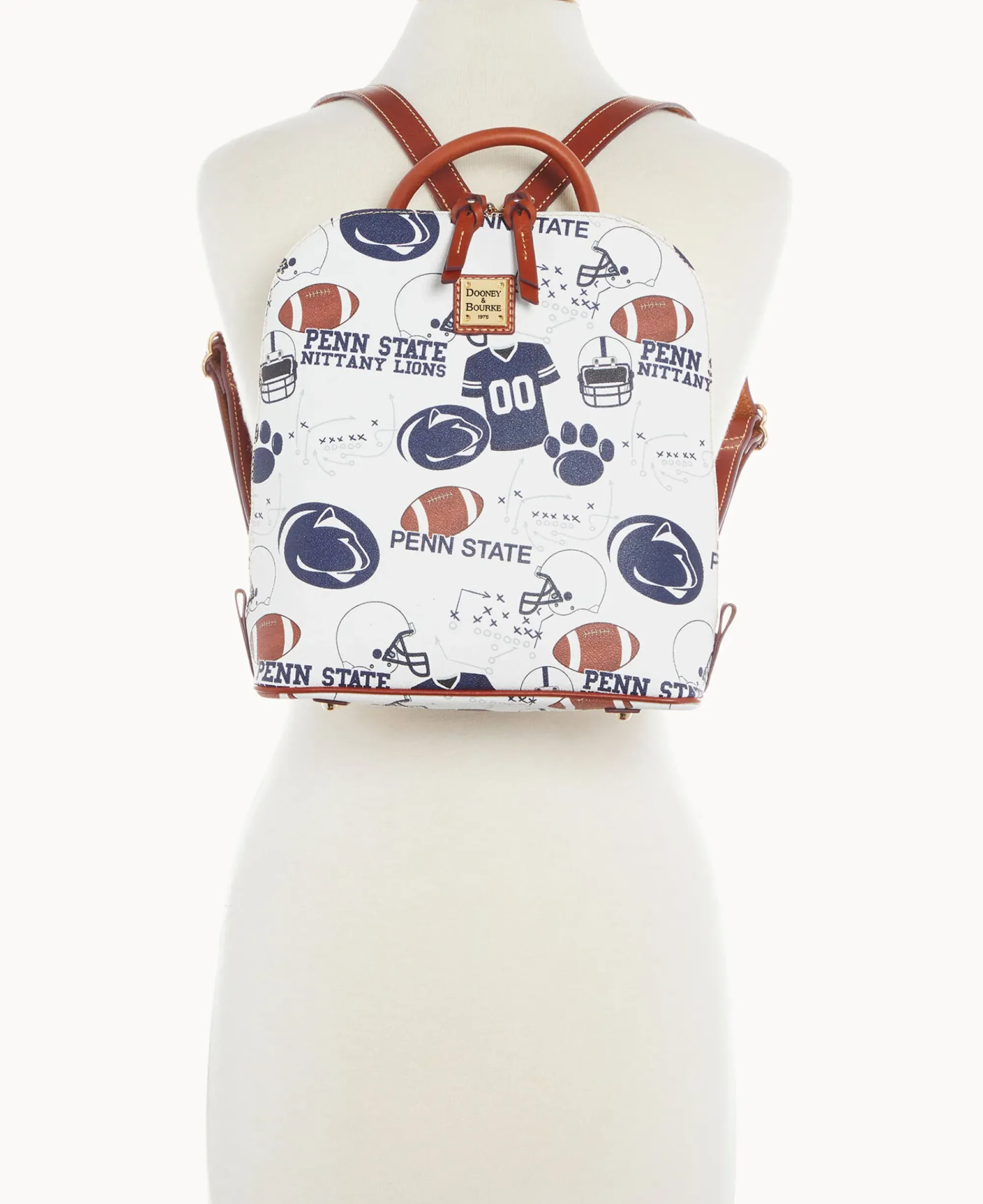 Dooney & Bourke Game Day Ready|Printed Fabric<Collegiate University Zip Pod Backpack Penn State